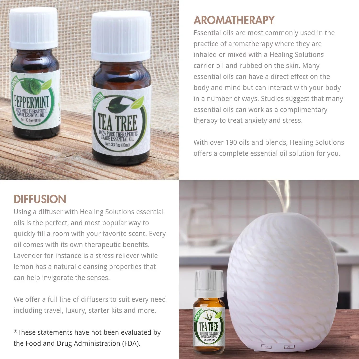 Healing - - Solutions Grade Tree Tea Essential Therapeutic Best 100% Pure, (60ml) Oil 60ml/2oz Oil