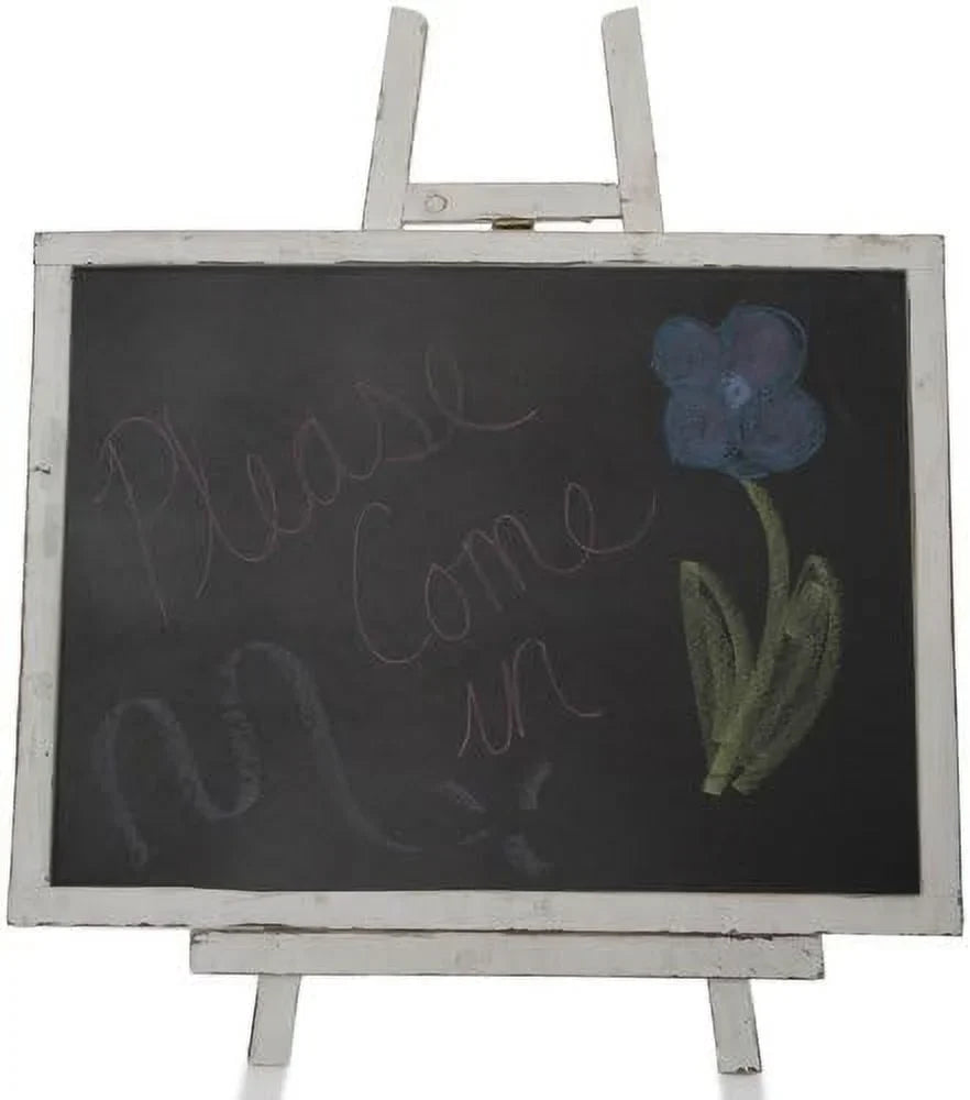 Easel, Wooden With White Chalkboard Worn