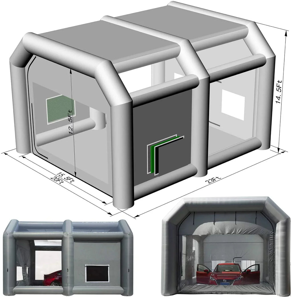 Portable Sewinfla with Professional 23x20x14.5Ft Paint Booth Booth Spray Booth Car Blowers Painting Inflatable Inflatable