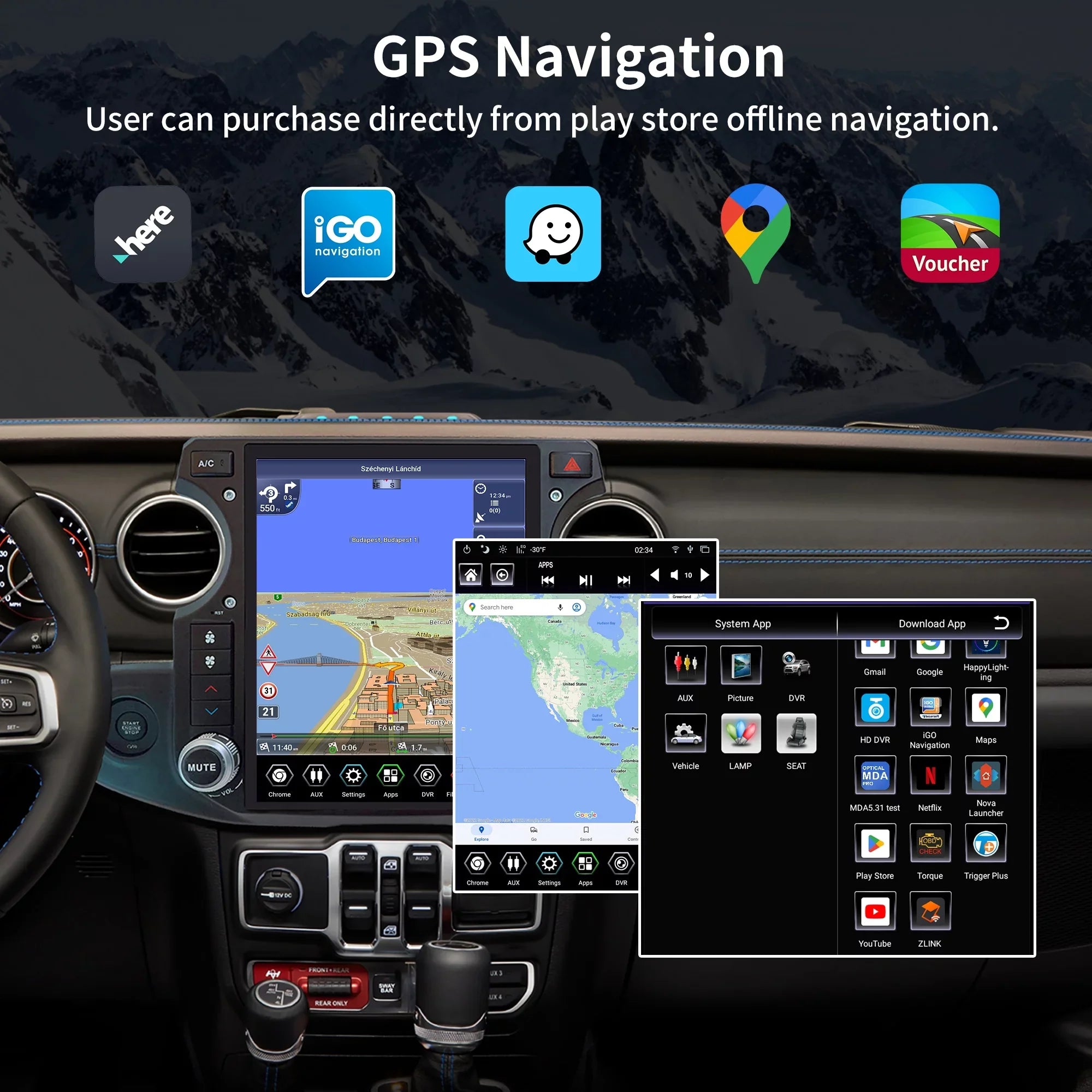 Stereo Gen5 for Radio T-style Car Apple 4G+64G Android SirusXm inch Linkswell Carplay GPS Car Auto 12.1 Gladiator 2018-2021 Replacement Touch Wrangler radio Truck Screen Jeep Navigator
