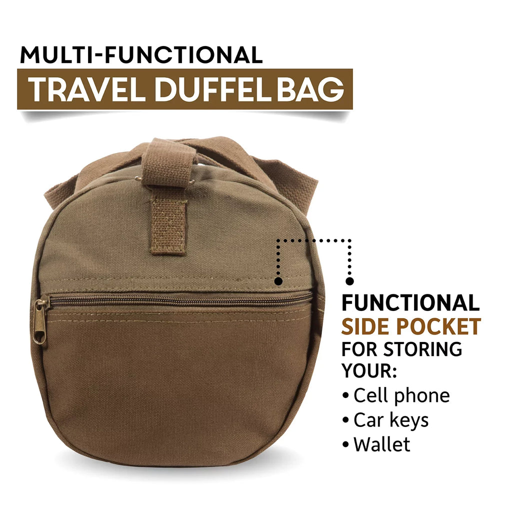 F Brown Duffel Up the Sport Travel Beard Two 19" Bag Weekender Canvas Tone