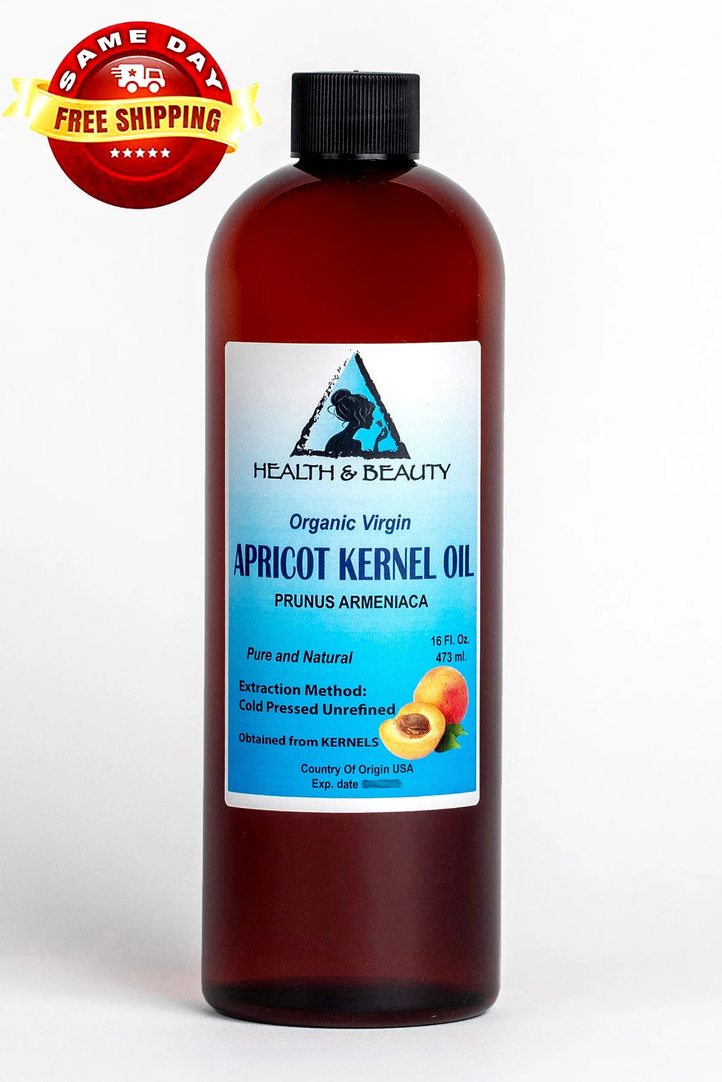 Virgin Apricot Oil Raw Kernel Organic 32 Pure Pressed oz Natural Unrefined Cold