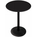 Black Top Table in. with & Outdoor Black 30 in. Round Diameter 42 Indoor Steel