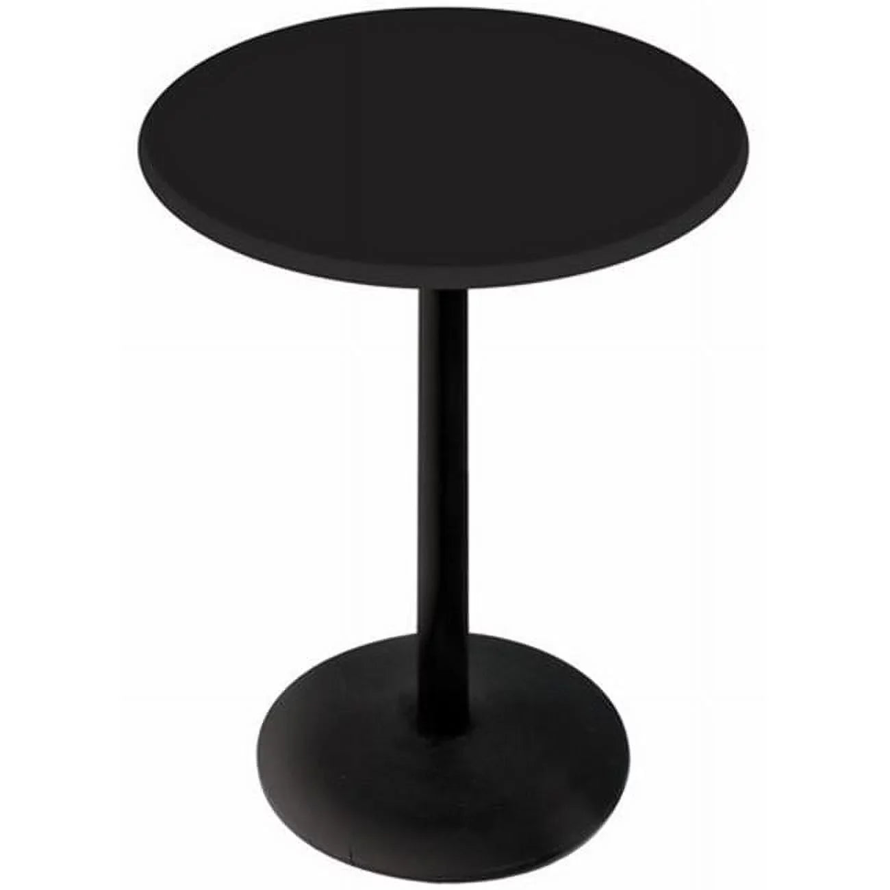 Black Top Table in. with & Outdoor Black 30 in. Round Diameter 42 Indoor Steel