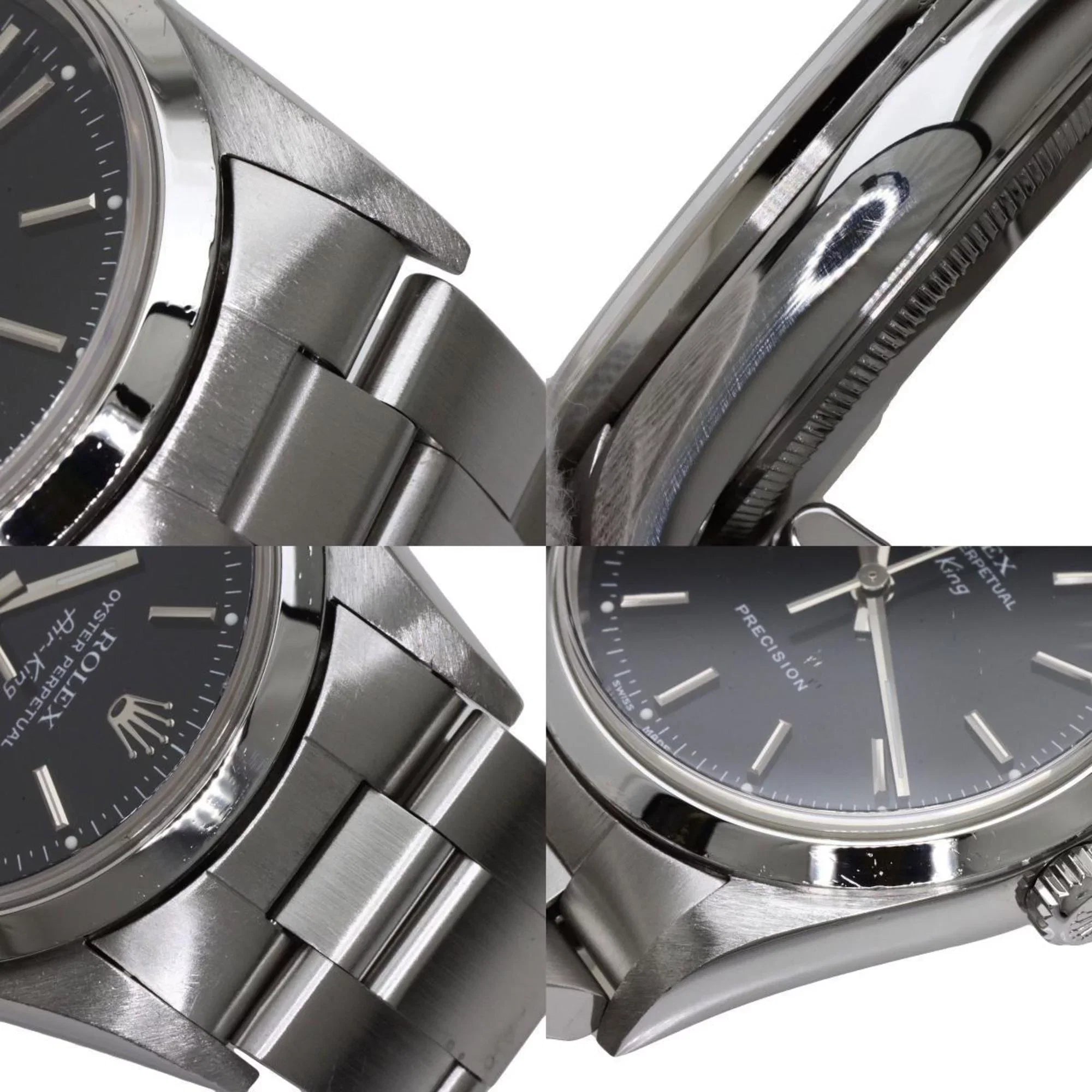 Steel ROLEX Pre-Owned Rolex (Good) Air Watch King Men's 14000M Stainless SS