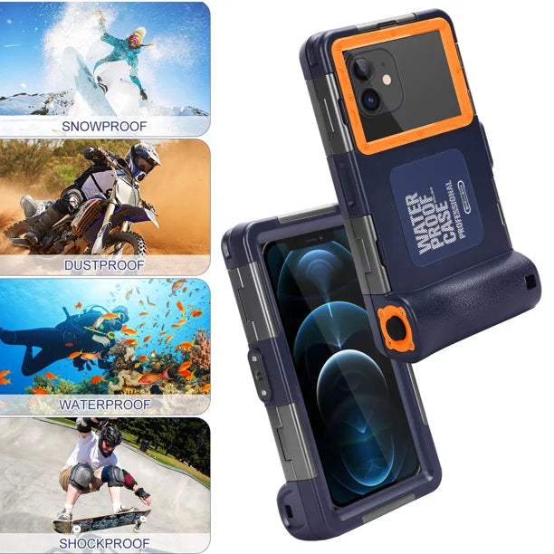 with Video all Snorkeling Phones Photo Diving P77 to Up Underwater [15m/50ft] for Surfing UrbanX Lanyard 6.9 Protective Professional Inch Case And Swimming LCD Panasonic Waterproof Housing