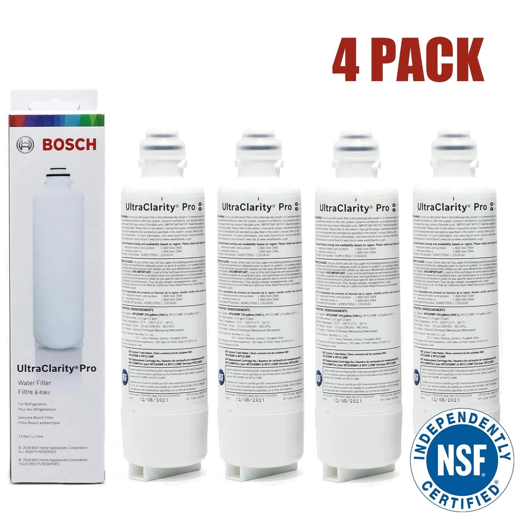 Pack Water Filter, REPLFLTR55 Pro Bosch of RA450022, 4 BORPLFTR50,BORPLFTR55, UltraClarity Replacement/Compatible