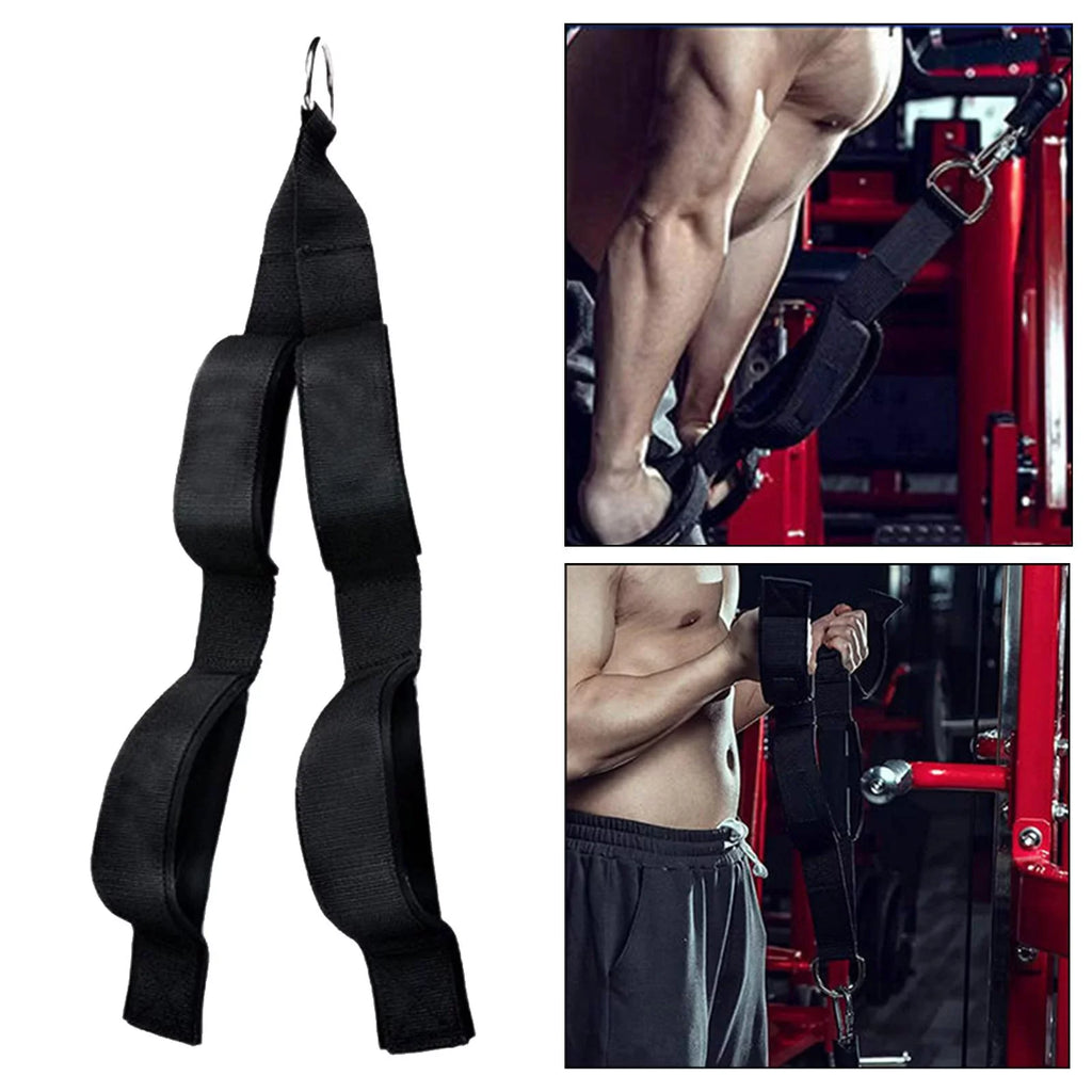 Machine Gym Training Attachment Tricep Strap Duty for Abdominal Grip Cable Strap Equipment Weight Handles Arm Heavy Lifting