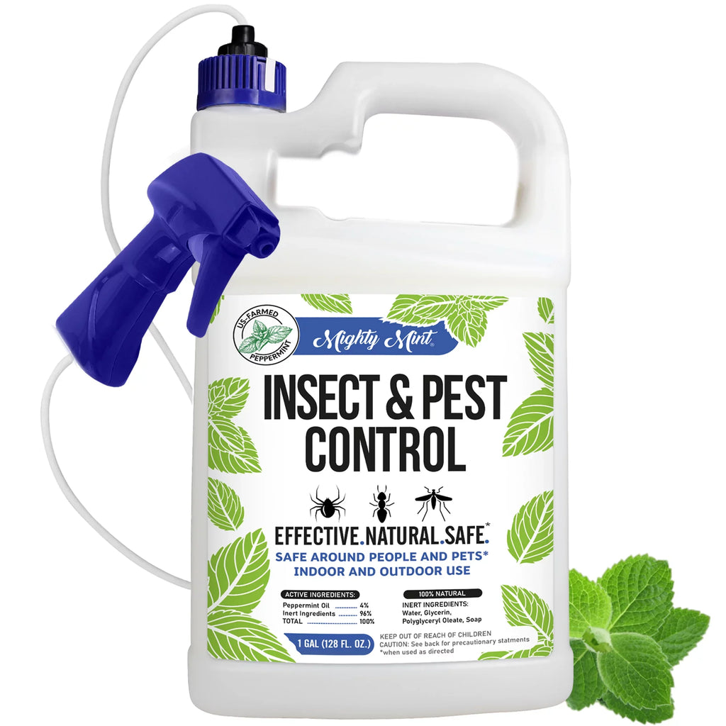 Insect for & Gallon Oil Spiders, Mighty Mint and oz) (128 Pest More Ants, Peppermint Spray Control