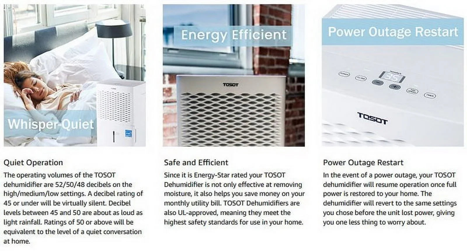 Energy BOX) DI66 (OPEN Quiet 4500 50 Super Pint Star TOSOT Dehumidifier Ft Sq