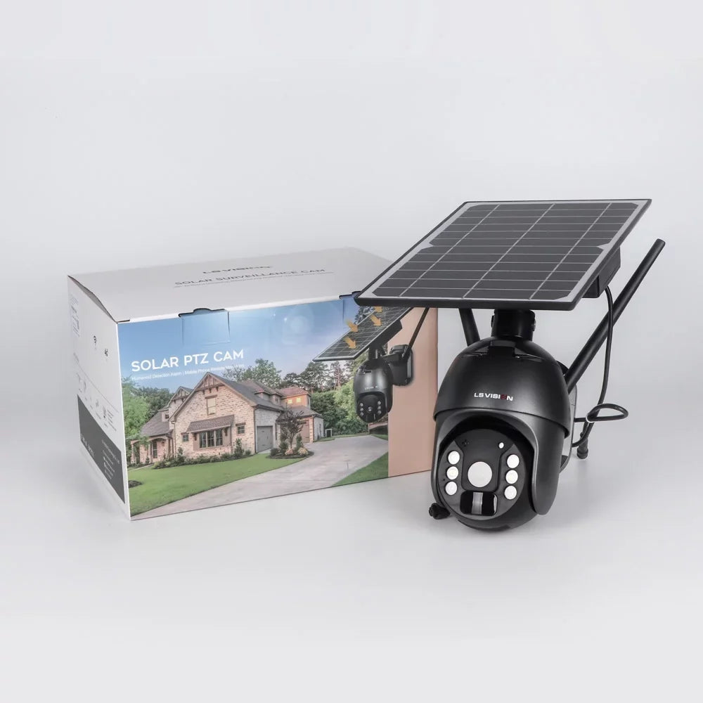 Wireless LS VISION System Camera 4MP Battery Solar Wifi Powered Camera Outdoor PTZ Security