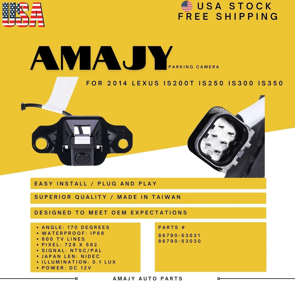 IS200t IS350 for IS300 Backup IS250 Camera 86790-53031 14-14 86790-53030 Lexus Replaces