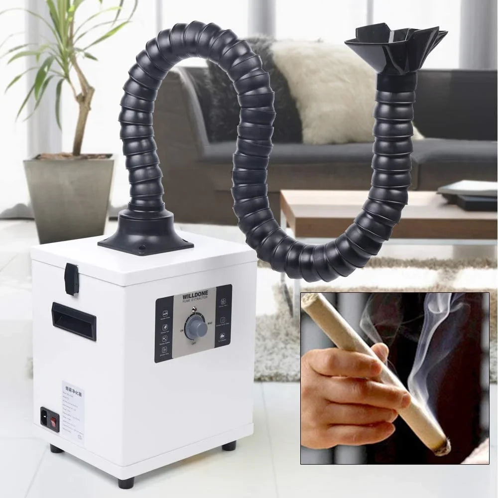 Air Filter Purifier 3-Layer Fume Smoke Rotatable 360¡ã Hose, With Extractor Fetcoi Singel-Head &