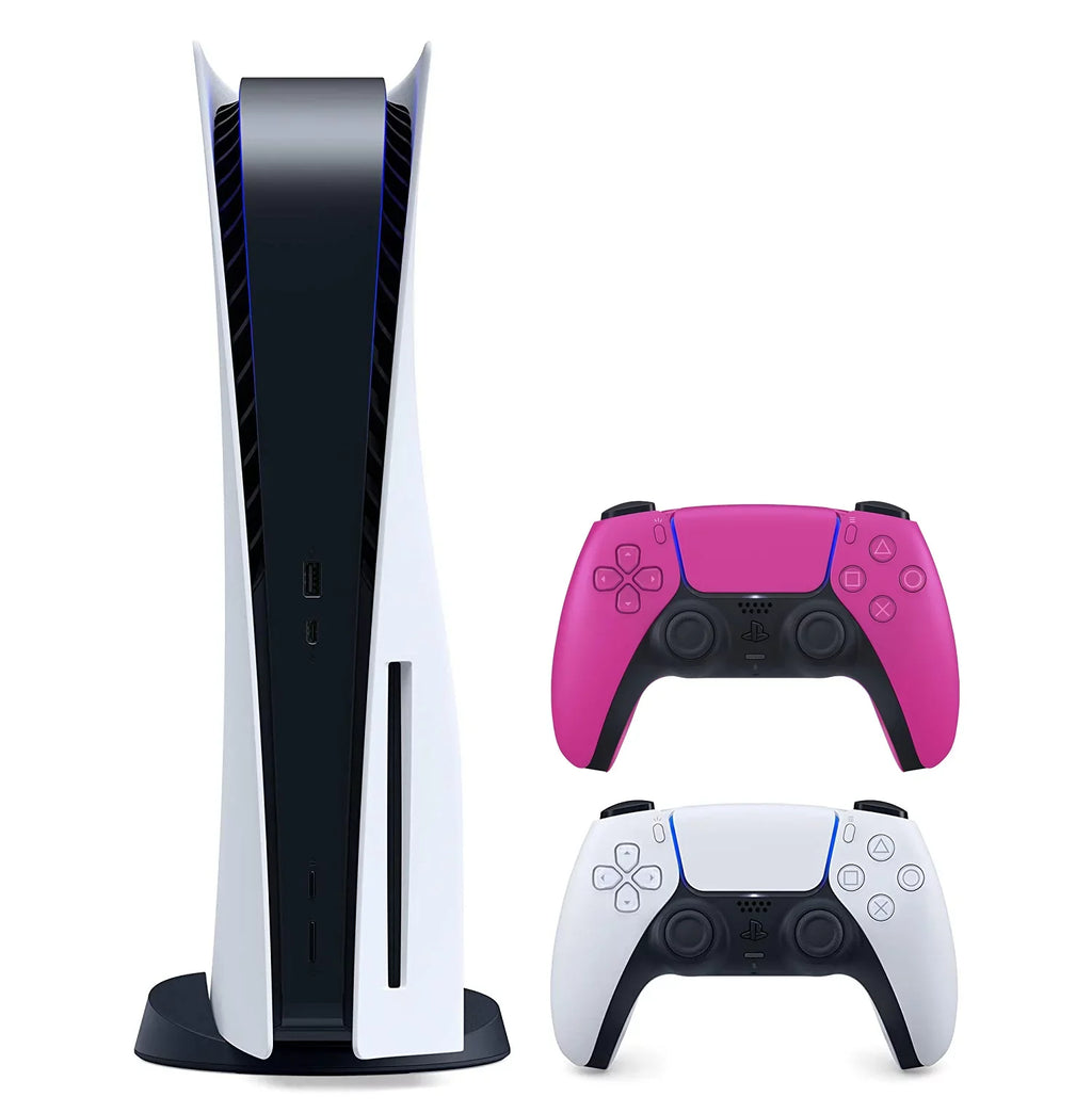 Charging 5 Dual Nova Playstation Disc Extra PS5 Version (Sony Disc) Sony and Controller Pink - with Bundle Station