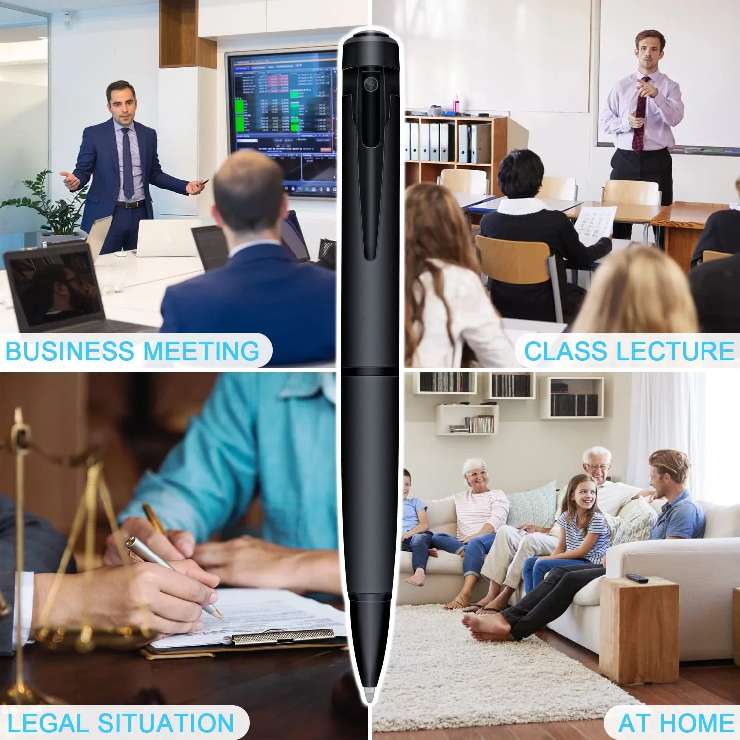 Portable Recorder, HD 1080P Recording Pocket Camera Classroom Security Camera Meetings Indoor Video Video for Camera