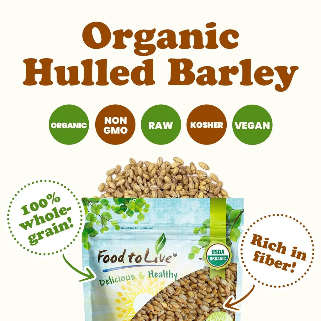 Food Kosher, Hulled Bulk Pounds Product Grain, ¨C Organic Raw, 2 Non-GMO, by Barley, ¨C the to of Live USA
