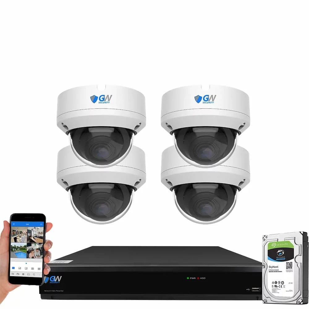 Outdoor Security Camera AI / GW Smart DVR Camera, x Indoor AI 8MP with Alert Security Dome Face/Human/Vehicle & 4K 8MP Playback 8 HD-TVI and System CCTV Channel 4 Detection,