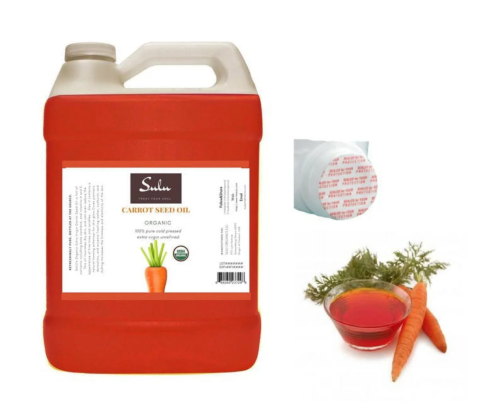 1 Organic Oil Oil 100% Seed Pure Carrier Gallon Carrot Unrefined