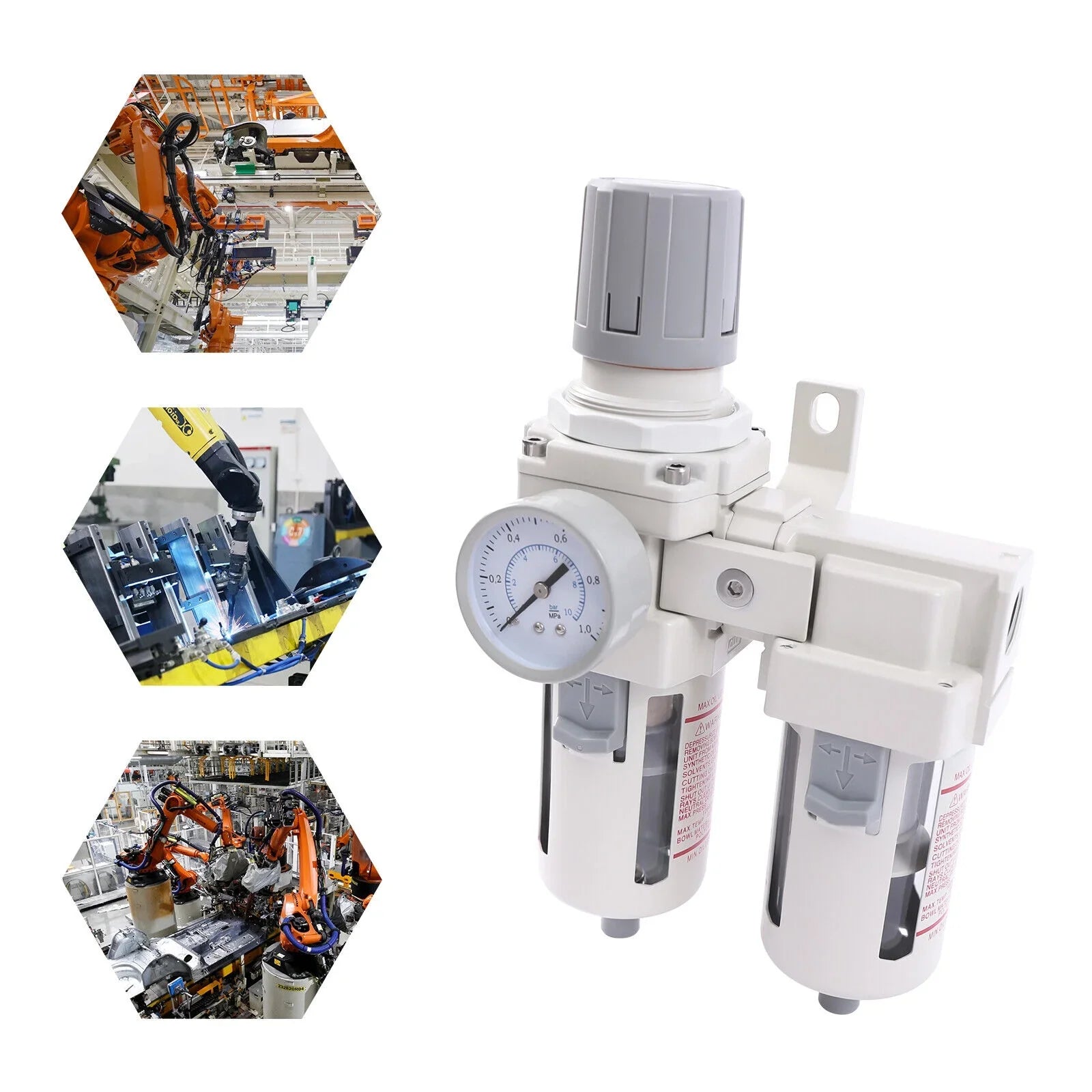 Pressure Filter Air NPT Dryer Regulator Trap Air 1/2" System Water Separator
