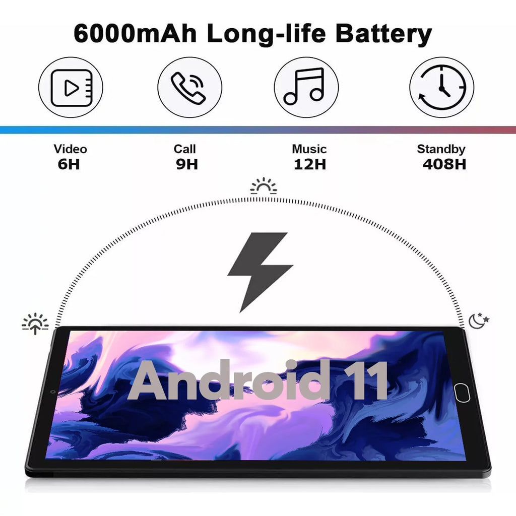 Tablet Expand, 11 Certified,Black 128GB 5G/2.4G Wi-Fi, with RAM Tablets Android ROM HD Keyboard, inch PC 4GB Tablet IPS 6000mAh 64GB Display, Case,Mouse,GMS 10 with