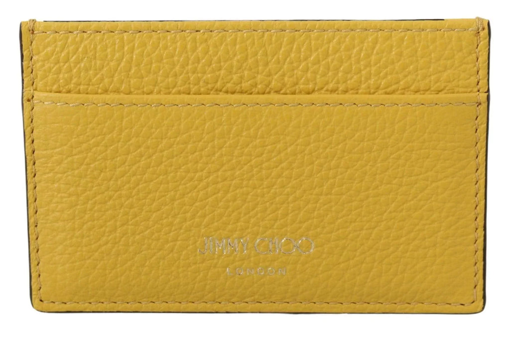 Aarna Yellow Leather Jimmy Holder Choo Card