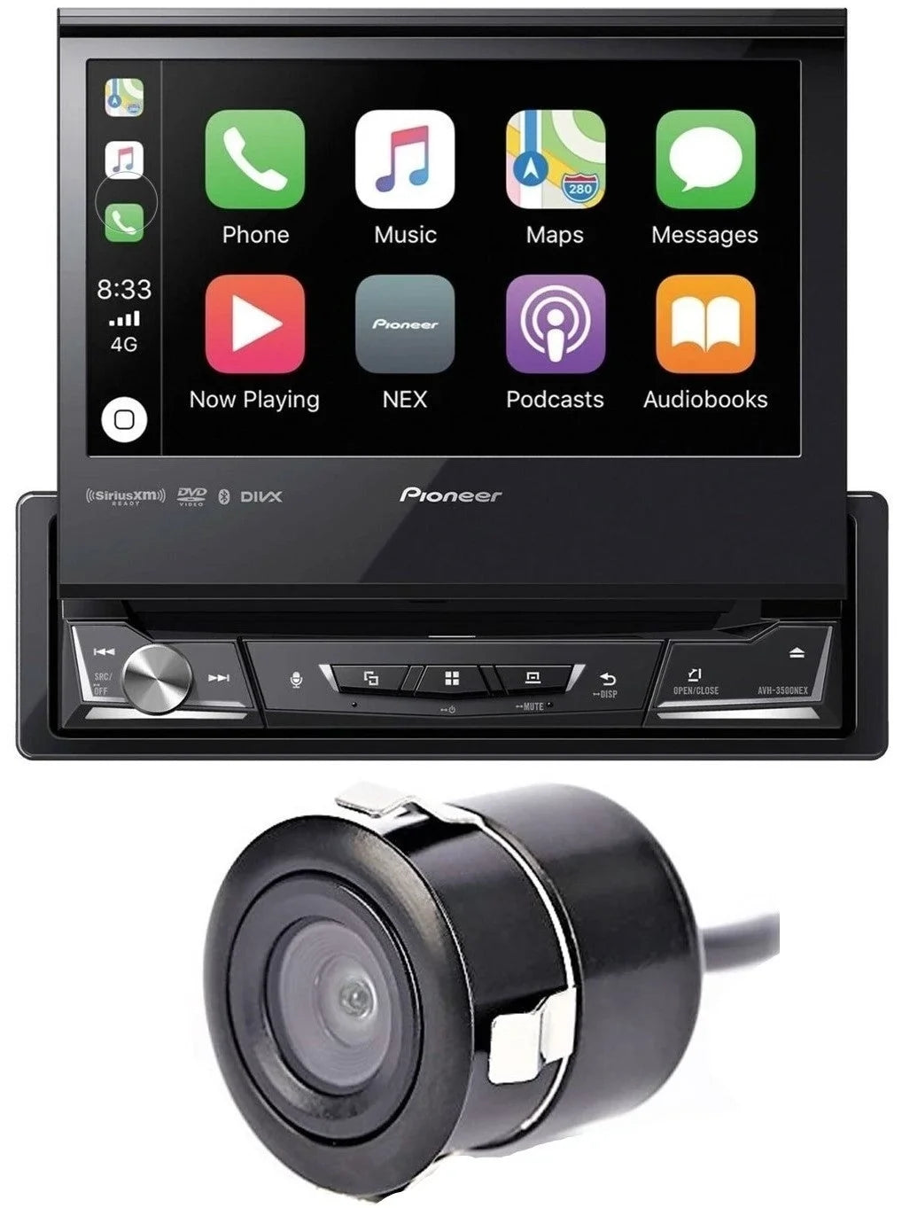 & Receiver AVH-3500NEX Bullet Bluetooth Style DVD Camera Pioneer
