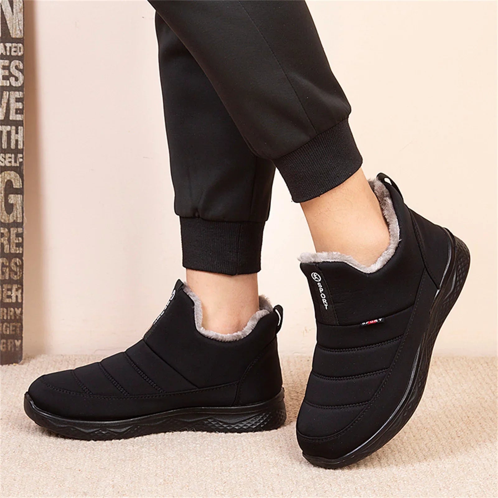 Flat Terrain High Ledge dmqupv Snow All Water Men's Men Boots And bottomed top for Boots Velvet Warm 2 Shoes Winter