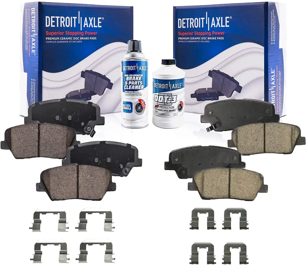 4 - Santa Kia Replacement 2014 2010-2012 Detroit 11-14 Sorento, Front Hyundai Pads 2013 2010 Pads Brake Ceramic Axle Rear and Fe, Brake for 2012 2011