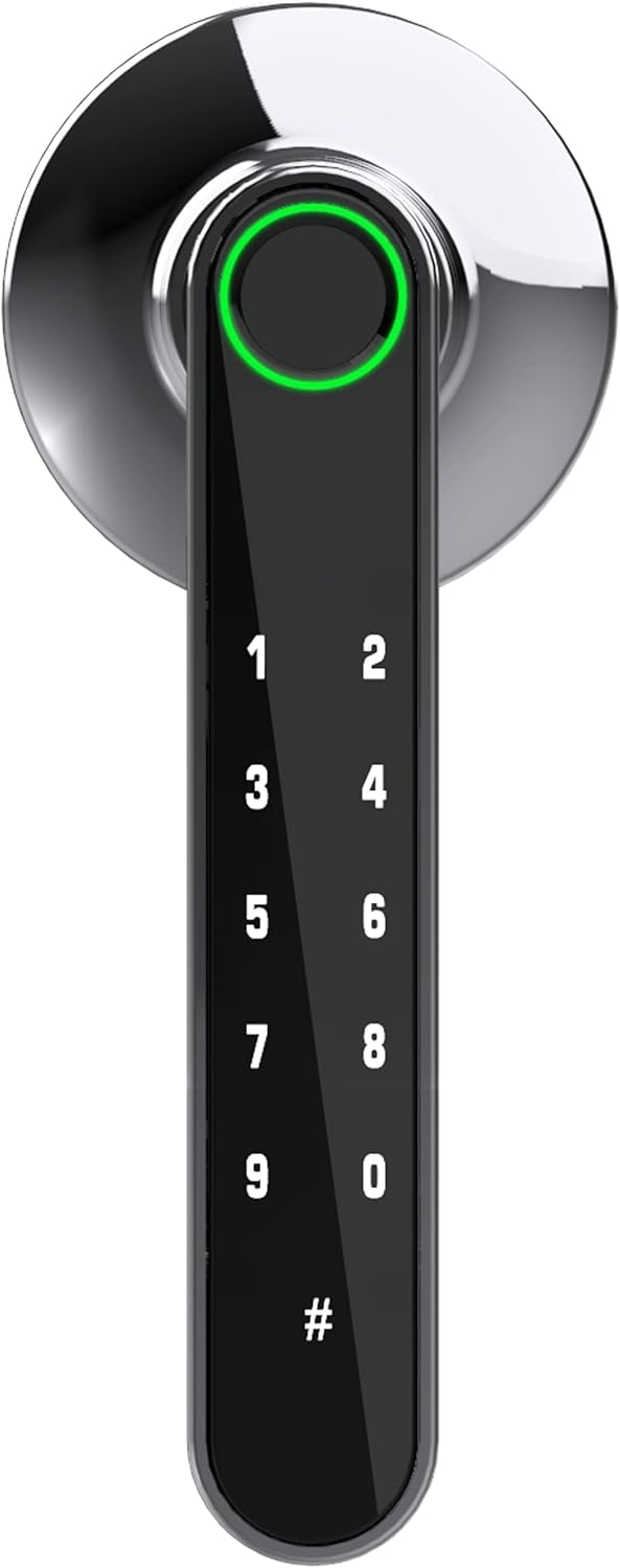 Home Smart Tuya with Install New by for Keys, Handle Easy Upgrade] Suited Backup Airbnb, Door Password, Office, GOURE, and Fingerprint to App [2024 Keypads Ideally Door Lock