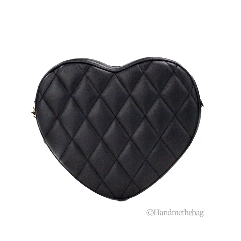 Spade Crossbody Smooth Shack Kate Heart Bag Quilted Black Leather Love