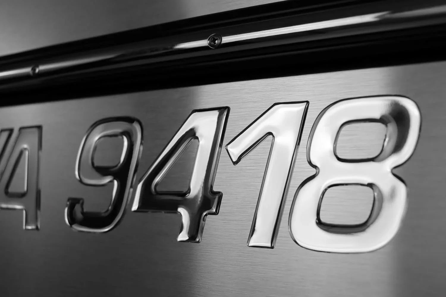 Numbers Series Font Jetski Registration Style Decal Domed/Raised (16 Plain & - Chrome/SURF Pcs) Boat