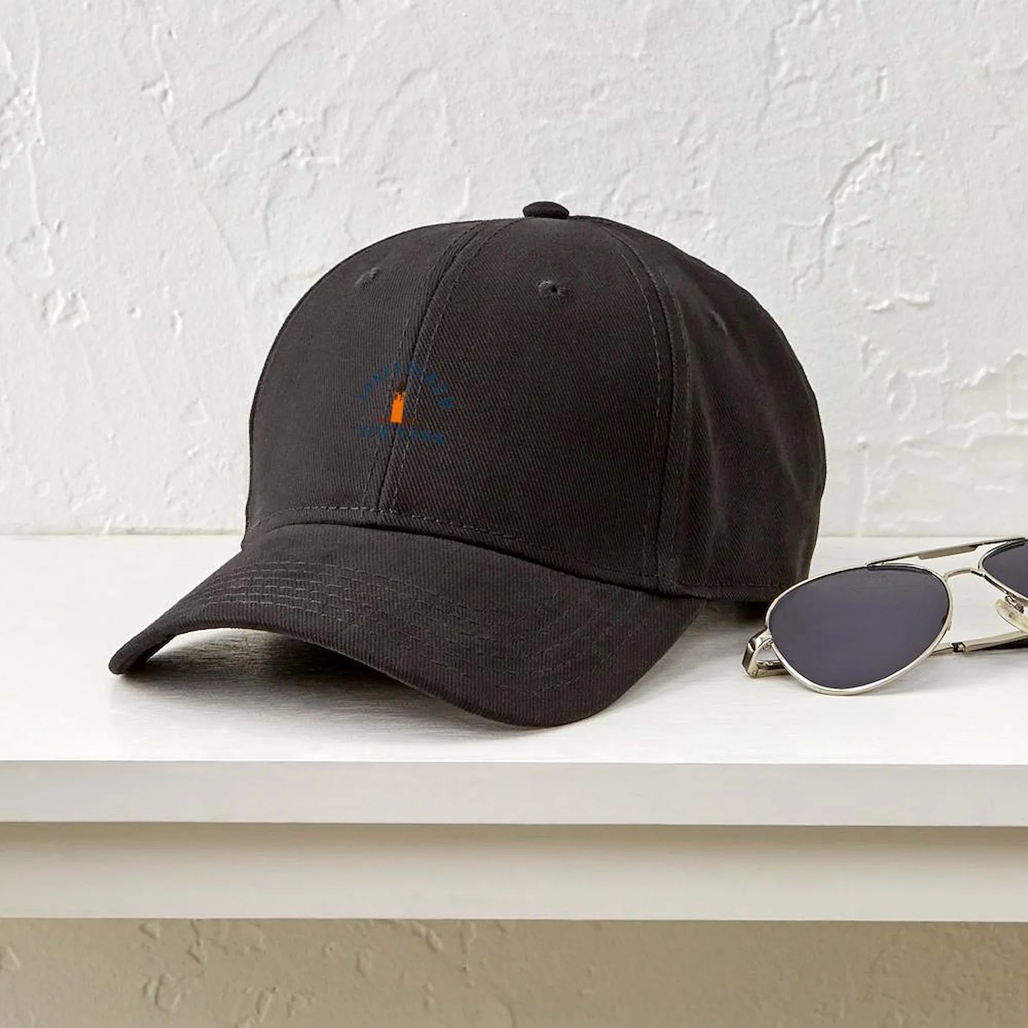Canvas Beach Adjustable Cotton Cap Hat Jones Baseball Hat Baseball - Black Printed Black - CafePress