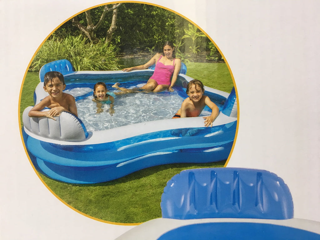 Lounge Pool Center Intex 90" 90" X Inflatable 56475EP X 26" Family Swim