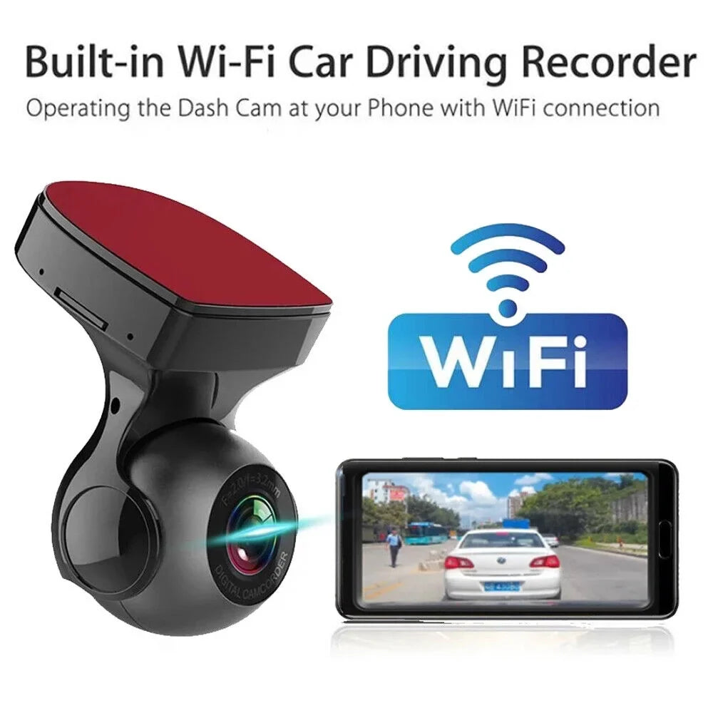 170&deg; - Cam HD Camera WiFi Car Recorder 1080P Cam Dash