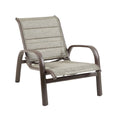 Eenvoudige Luxe Tuinstoel met Aluminium Frame en Bekleding in Neutrale Kleur