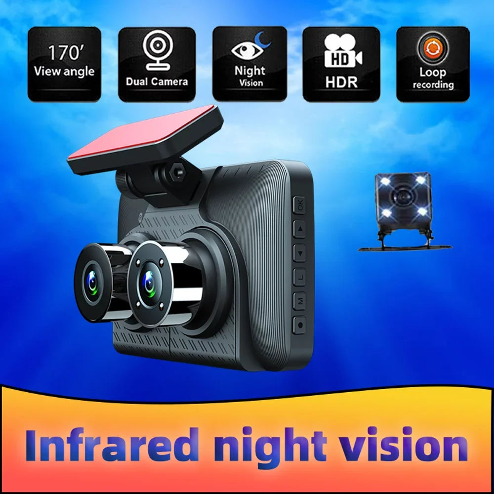 Mirror Triple Recording Video Dash Clear Channel Andoer Camcorder, Car 4in Car Rearview Cam,