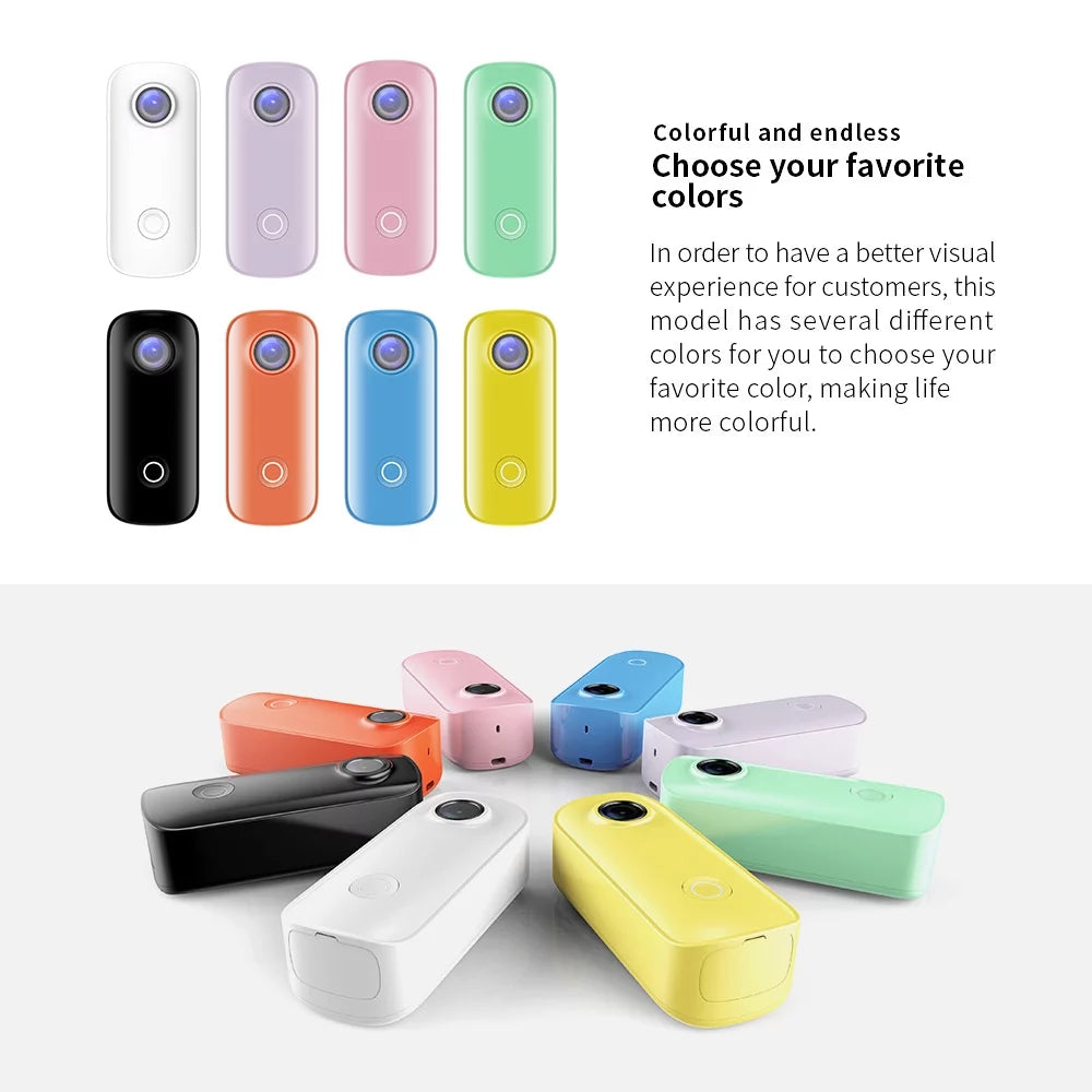 30M Sharing Lanyard Built-in Clip Waterproof Connection C100 1080P30fps Case Battery Action SJCAM Magnetic WiFi Back Waterproof Digital APP Video with Body