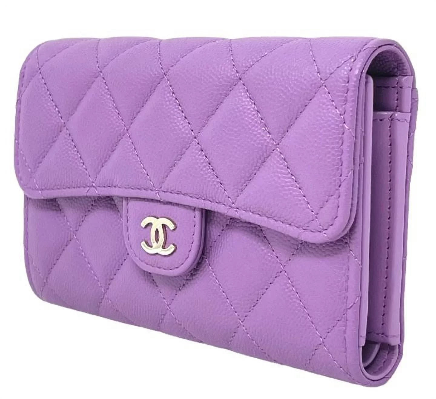 Purple Wallet NEW Bag Chanel Clutch Long Leather Quilted