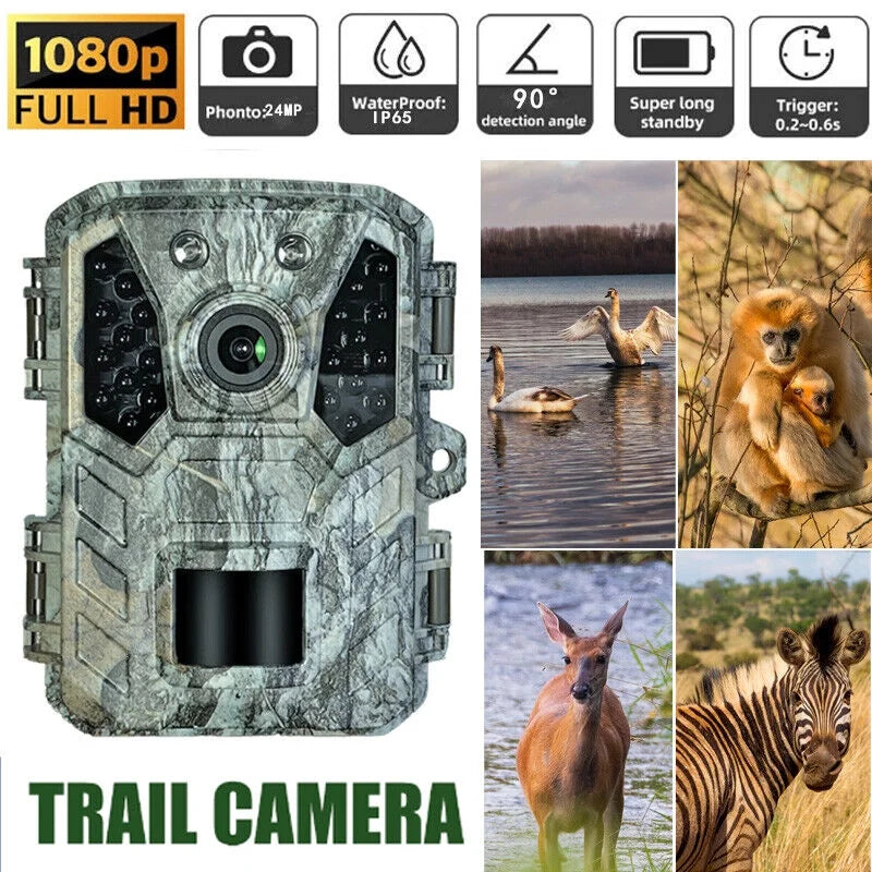 Vision Waterproof Camera 1080P Wildlife with Cam 24MP Mini Night Trail Hunting