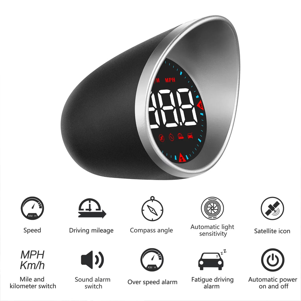 Overspeed Angle, Fatigue Compass Mileage, Driving Car Head-up Digital and Speedometer Display Car Display Aibecy Driving
