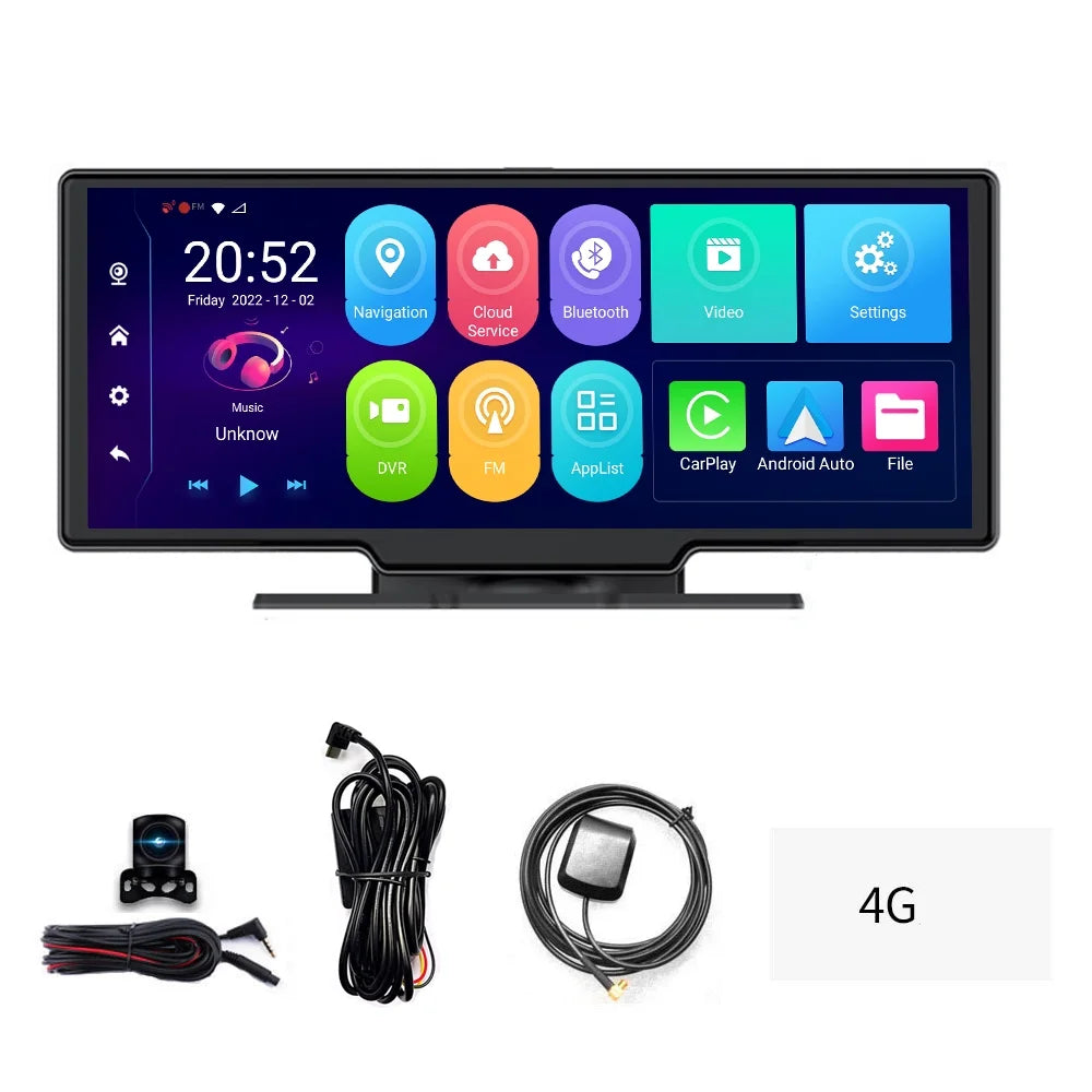 Viewing Dual Lens Car Dash Auto Recorder Global DVR System Recorder Car Cam Positioning Car 10.26in 170 Degree Video Navigation Angle Night Multi-language Wide