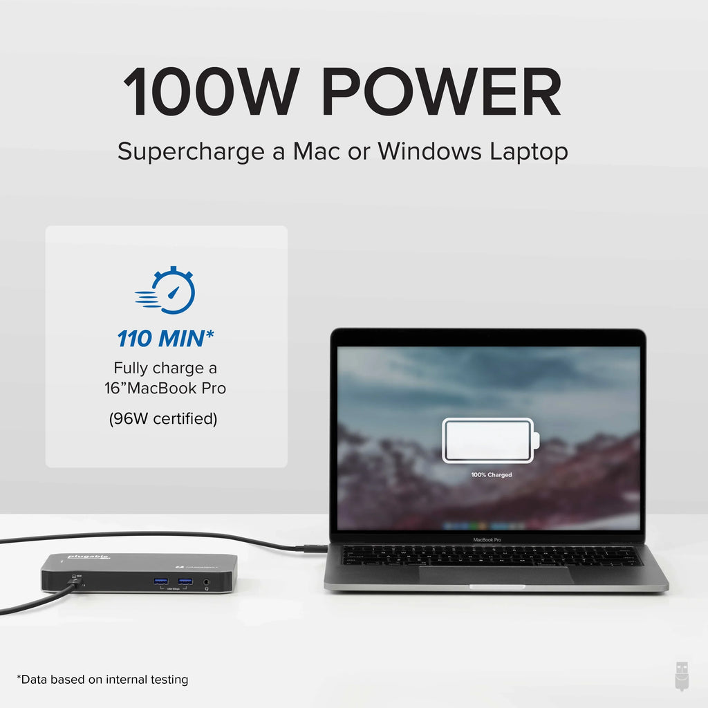 and Windows Charging, and Laptops, HDMI, Mac with Jack and Thunderbolt Ethernet, 3.0, Gigabit 96W USB-C 2x Compatible Plugable 3x 40Gbps USB-C, USB Dock Audio - DisplayPort with