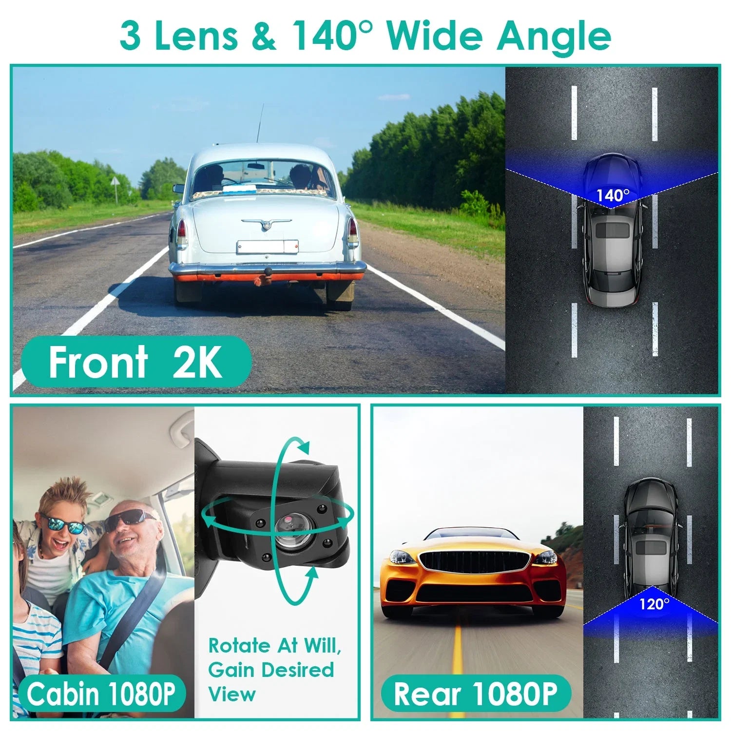 Car HD DVR Vision 140¡ã Dashcam G-Sensor Loop Recording Monitor with Parking Car Night Full GPS Cam Angle Video 2K iMounTEK Recorder Dash