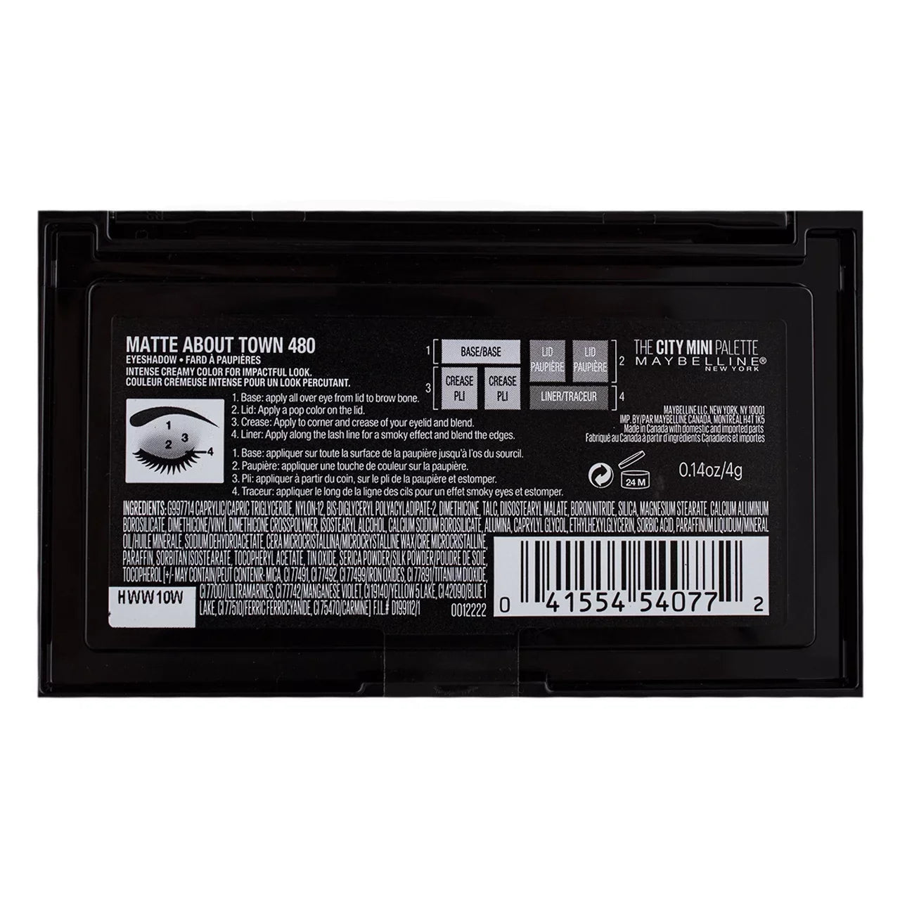 Matte 0.14 The Maybelline 4) Palette oz City Eyeshadow Town (Pack About Makeup, of Mini