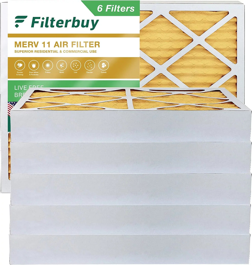 AC 20x24x4 Filterbuy Filters Air HVAC 11 Furnace MERV (6-Pack) Pleated