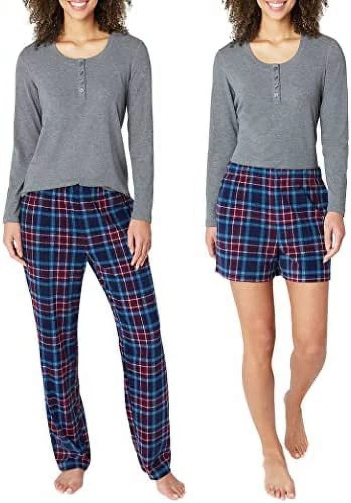 Large) Pajama Waffle Women's Bauer Eddie 3-Piece Knit (Gray, Set