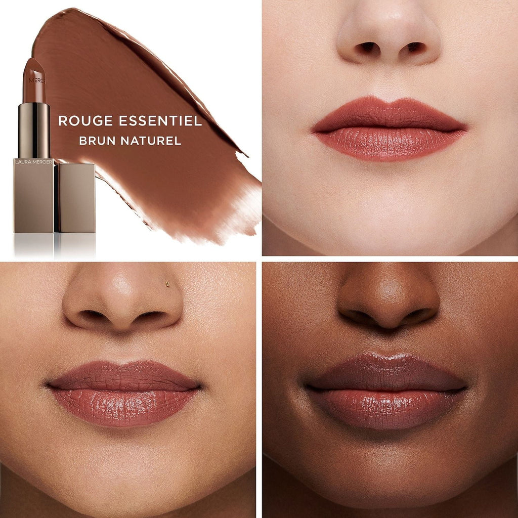 '- Naturel Brun Essentiel Rouge neutral Silky Cream Mercier Lipstick Laura - brown