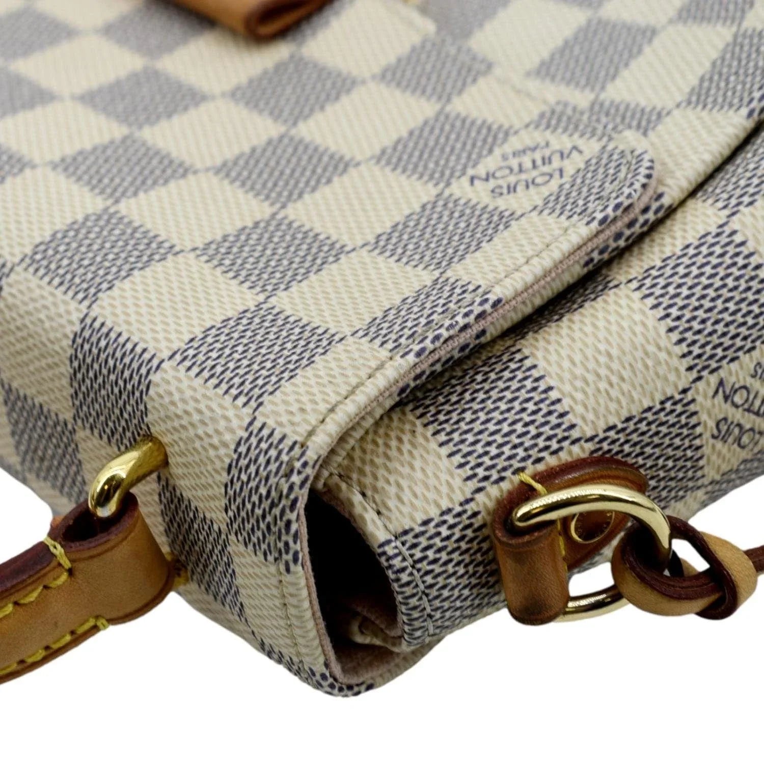 Satchel Damier White Crossbody Azur VUITTON LOUIS Pre-owned Croisette Bag