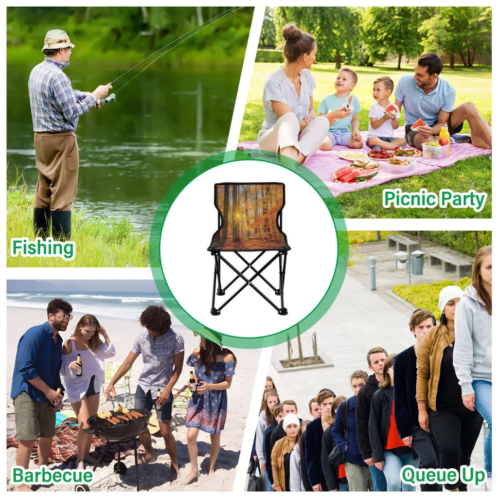 Support Leaves Bag with 220LBS Chair Lawn Autumn Chair Chair Camping Portable Forest Chair Outdoor to Folding Beach Carry Fishing