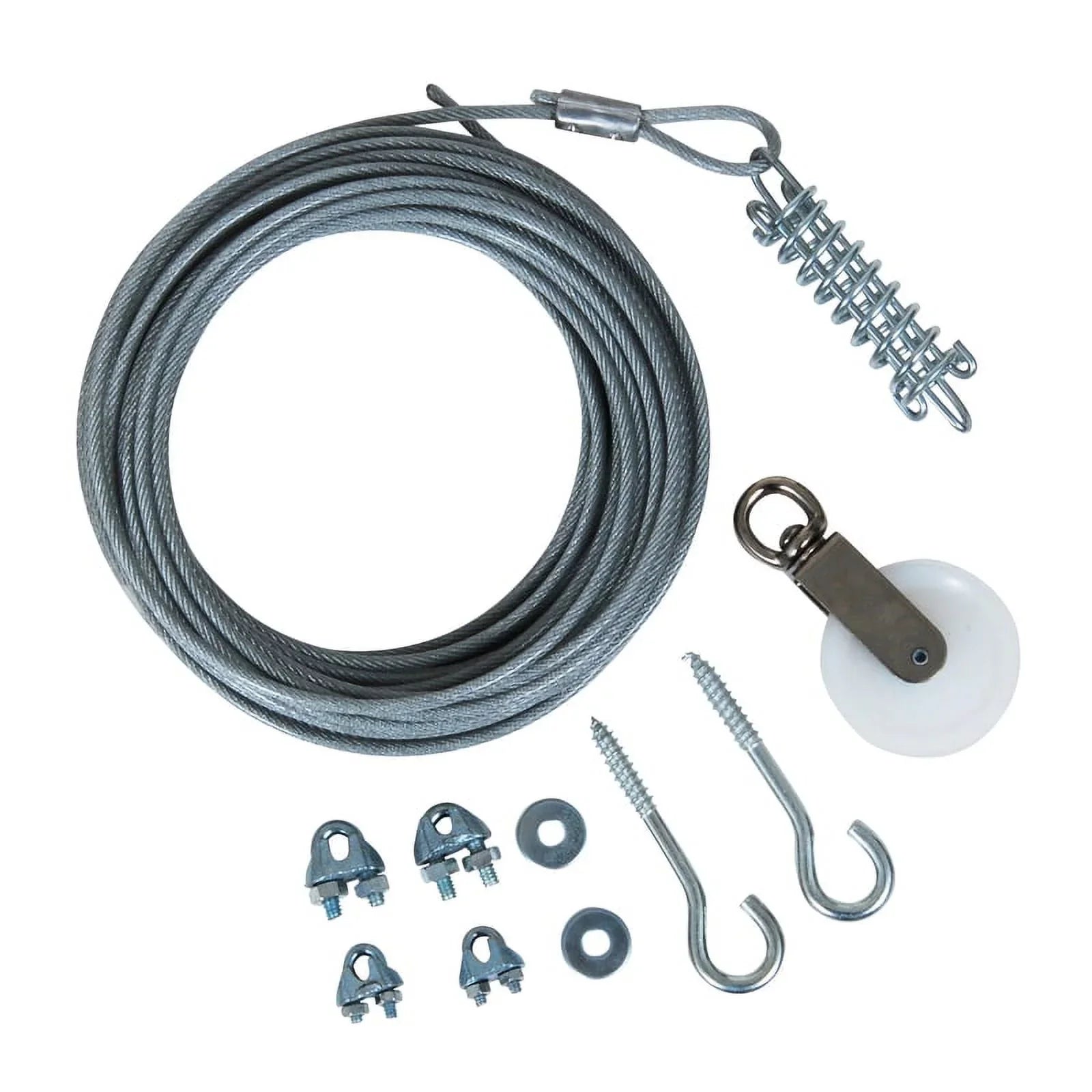 Tie-Out Cable Plastic Pet Cable Coated Dog Aspen Gray